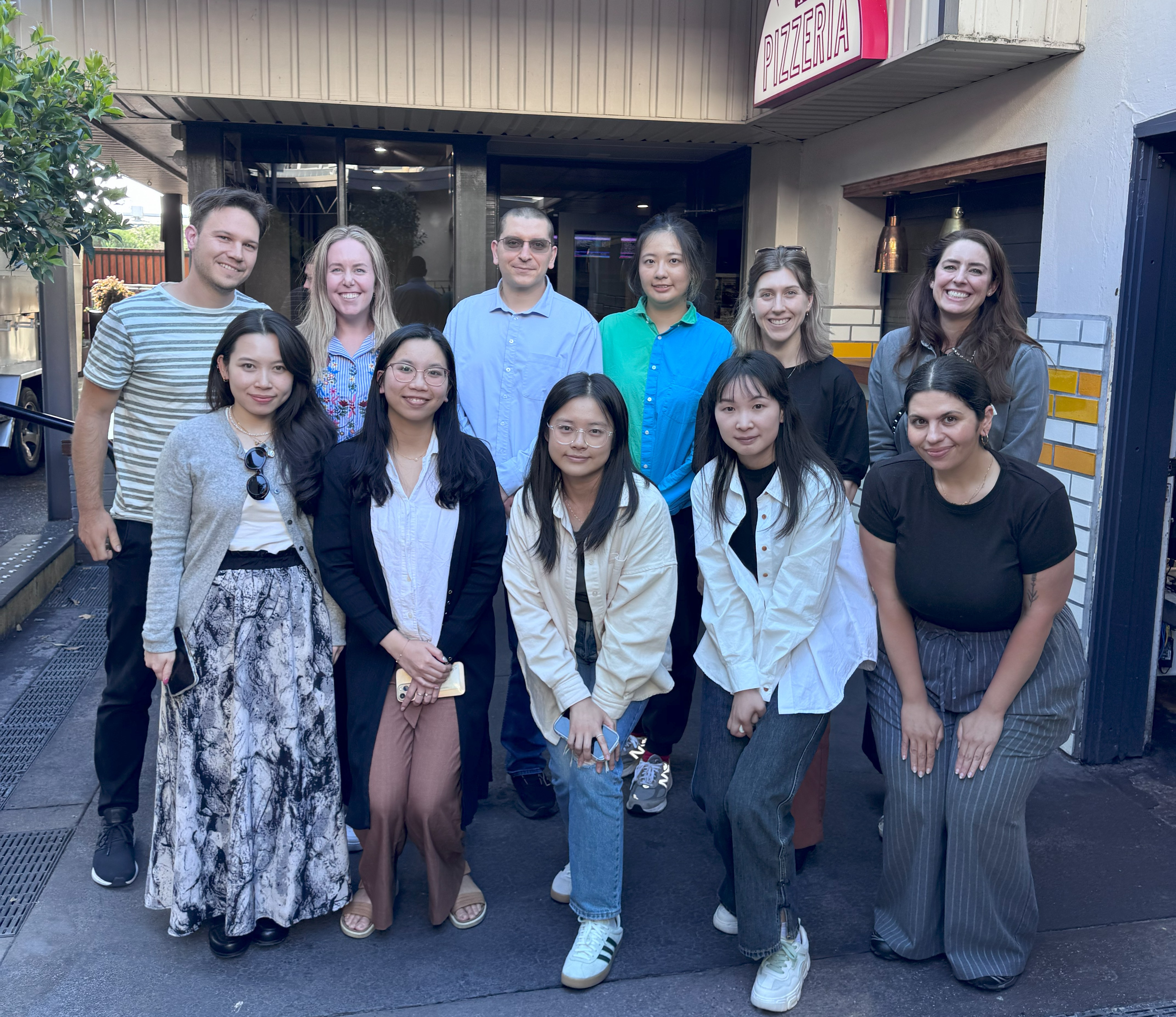 The Behavioural Medicine Lab team in 2024, smiling together outdoors